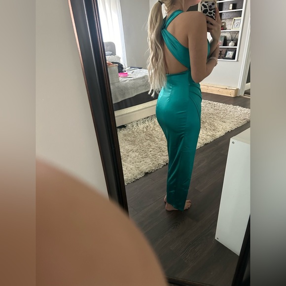 Shop These Three Aqua Dress - Picture 2 of 2